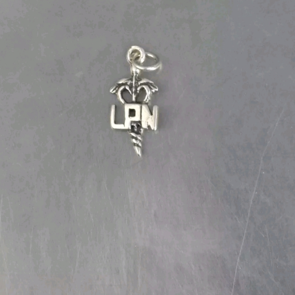 Sterling silver LPN charm 925